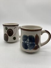 Vintage Stoneware Earthnware Mugs Set of 2 Stonecrest Stonhedge 1 & 4 Korea picture