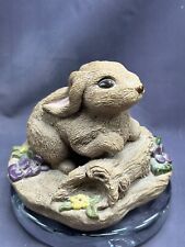 Vintage June Sears Rabbit Bunny “ Babe In The Woods “ Garden Signed Figurine picture