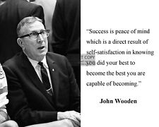 JOHN WOODEN BASKETBALL COACH & PLAYER INSPIRATIONAL QUOTE 8X10 PHOTO picture