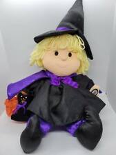 Vtg 1990s DANDEE Main Joy HALLOWEEN Giggling WITCH Doll with CAT shakes laughs  picture