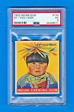 1933 R73 Goudey Indian Gum Card  #145 - ZY-YOU-WAH - Series 216 - PSA 5 - EX picture