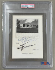 Harry S. Truman Library Pamphlet Signed Encapsulated PSA/DNA Authentic Autograph picture