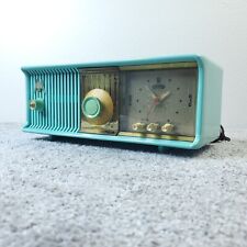 Motorola 57CC Tube Radio Clock AM Turquoise Blue 1950s Vintage MCM Not Working picture