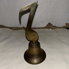 Vintage Brass Bell Music Note Handle New Orleans Engraved In Bell picture