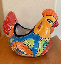 Talavera Hen Planter- Handmade & Hand Painted Mexican Pottery picture