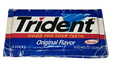 1995 TRIDENT Gum 1 Pack Original Flavor 5 Sticks Movie Prop TV  Vintage New picture
