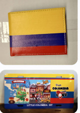 2 COLOMBIA GIFTS: 1 COLOMBIA LICENSE PLATE + 1 COLOMBIA WALLET $29.50 picture