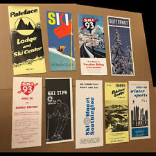 Lot 9 c 1960s SKI Skiing Brochures Paleface Butternut Bromley Homestead & MORE picture