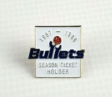 Vintage 1987-1988 Washington Bullets NBA Season Ticket Holder Lapel Pin-RARE picture