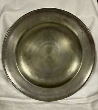 Large, Heavy Pewter Plate, Antique, 12 1/2