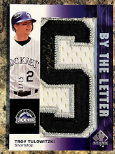 Troy Tulowitzki 2008 SP Authentic By The Letter Auto 03/15 Colorado Rockies picture
