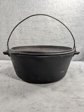 VINTAGE LODGE CAST IRON DUTCH OVEN WITH LID USA 9.5