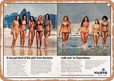 METAL SIGN - 1969 Beach Girls Varig Brazilian Airlines Vintage Ad picture