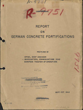 245 Page Report On German Concrete Fortifications Sep – Oct 1944 WWII on Data CD picture