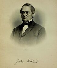 1888 Engraving CAPTAIN JOHN PERKINS Essex Lynnfield Mass. Genealogy History picture