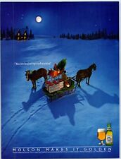 Molson Canadian Beer MOLSON MAKES IT GOLDEN Christmas 1985 Print Ad 8