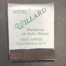 Rockhurst on Lake George NY Hotel Willard Full Matchbook c1930's-40s Very Scarce picture