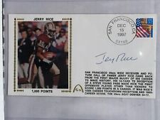 JSA Jerry Rice Signed 1997 1000 Pts First Day Gateway Silk Cachet  w/cert picture