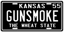 Gunsmoke TV Show 1955 debut Kansas License plate picture