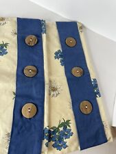 2 Vintage Austrian Cotton/Linen Pillow Sham Covers Edelweiss blue cream Boho 15” picture