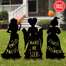 NEW LARGE HOCUS POCUS WITCHES Halloween Decorations Witch Black Outdoor Decors picture