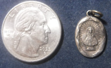 Petite Infant Jesus of Prague Vintage Sterling Silver Medal, Regina picture