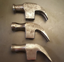 Lot of 3 Vintage Claw Hammers Plumb and others without Makers Marks Old Tools picture