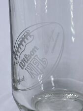 NFL National Football League Clear Etched Glass Coffee Cups Pair picture