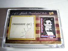2020 Pieces of the Past Series 1 Abraham Lincoln Vintage Land Grant Relic 1/1 picture