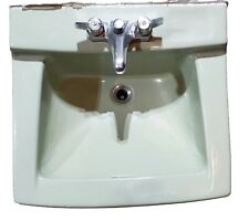 Vintage American Standard 'Mint Green' Bathroom Sink 1960s w/faucet fixtures picture