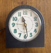 Vintage MCM Westclox USA Alarm Clock Electric Teal Numbers Model 22470 Working picture
