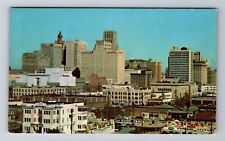 Houston TX-Texas, Skyline, Antique, Vintage Souvenir Postcard picture