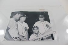 B & W Photo Detroit Tigers Bill Freehan, Mayo Smith, Al Kaline & Bay Boy Vintage picture