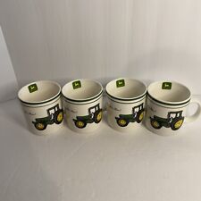 Gibson JOHN DEERE Lot Set of 4 MUGS Nothing Runs Like A Deere by Gibson picture