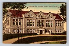 Oberlin OH-Ohio, Oberlin's New Carnegie Library, Antique Vintage c1909 Postcard picture