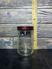 Vintage Hershey's Chocolate Shoppe Toppings Embossed Glass Jar Metal Lid picture