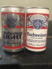 vintage budweiser beer cans breweriana collectibles Bud And Bud Light Pull Tab picture