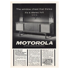 1963 Motorola: Window Chest Thinks Its Stereo Hi Fi Vintage Print Ad picture