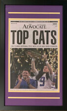 LSU Tigers 2019 Champion Advocate Original Framed Newspaper Top Cats Joe Burrow picture