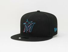New Era 9Fifty Cap Kids Boys MLB Miami Marlins Black Snapback Adjustable Cap picture