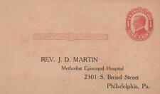 Postcard Rev JD Martin Methodist Episcopal;l Hospital Philadelphia PA picture