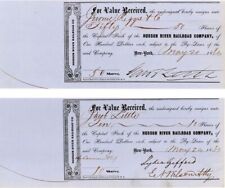 Jacob Little autographed Hudson River Railroad Stock Transfer - Autographed Stoc picture