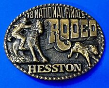 1978 National Finals Rodeo Hesston NFR Fourth Edition Collectors Belt Buckle picture