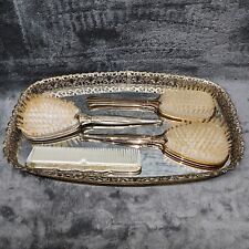 Antique Hair Brush/Comb Set With Matching Tray picture