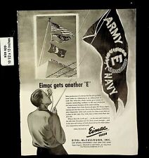 1943 Army E Navy Eimac Tubes gets another E Vintage Print Ad 19951 picture