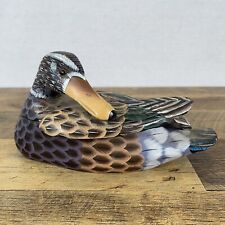 Vintage Female Mallard Wooden Duck Decoy Wood Carving With Storage picture