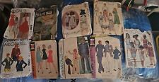 Vintage  McCalls Sewing Patterns Lot Of 9. 1960's, 1970's, 1980's. 8521.... picture