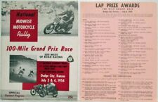 1954 National Midwest Motorcycle Rally Official Souvenir Program - Dodge City KS picture