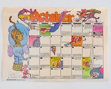 October 1980 Double-Sided Classroom Calendar & Bat Poster Instructor Magazine picture