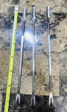 LOT OF 3 TAIWAN STAINLESS STEEL SEAFOOD/ LOBSTER/ CRAB/ OLIVE FORKS/ PICKS picture